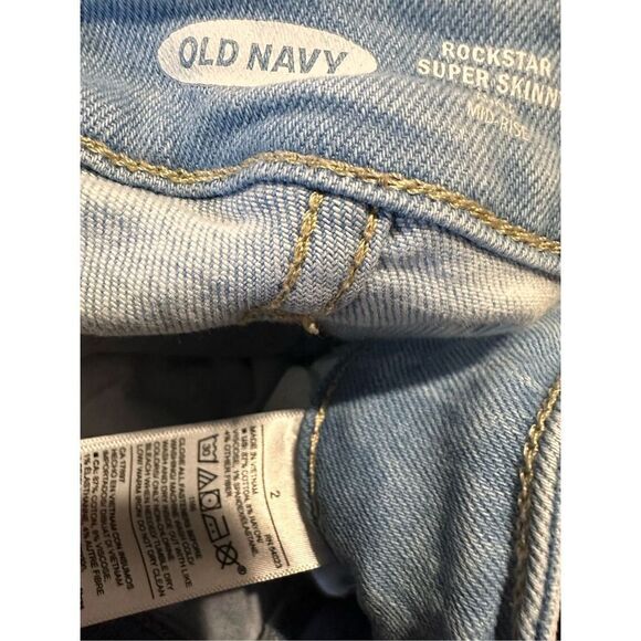 NICE OLD NAVY SUPER SKINNY blue denim size 2 JEANS GOOD condition - Picture 5 of 6